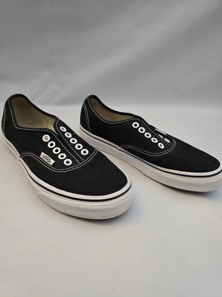 Vans Off The Wall TB4R Black Lace Up Low Top Canvas Sneakers Shoes Womens 5 - Image 9