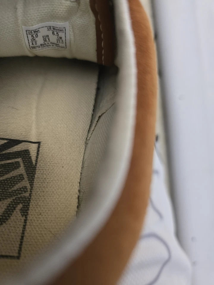 Vans Womens Men 500714 Brown Casual Shoes Sneakers Size 6.5 - Image 3