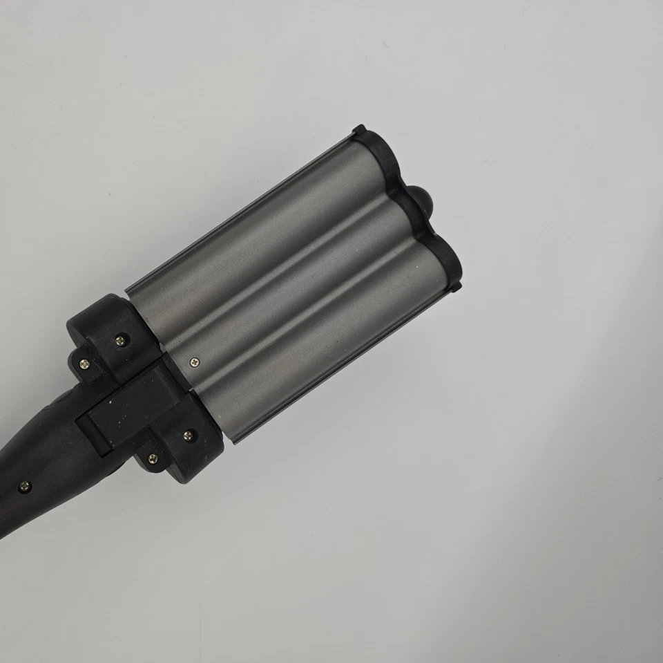 Revlon Jumbo Curling Iron Waver Crimper 3 Barrel Deep Hair Waves Black RV084 - Image 3