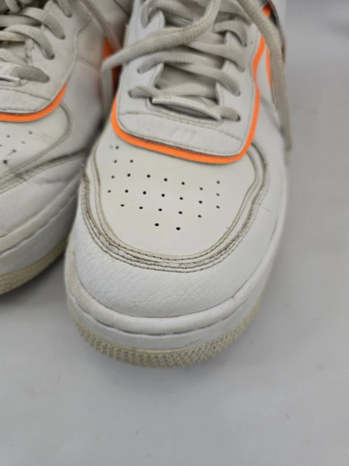 Nike AF1 Sz C10919-103 Orange And White Air Force Ones 1 9.5 - Image 9