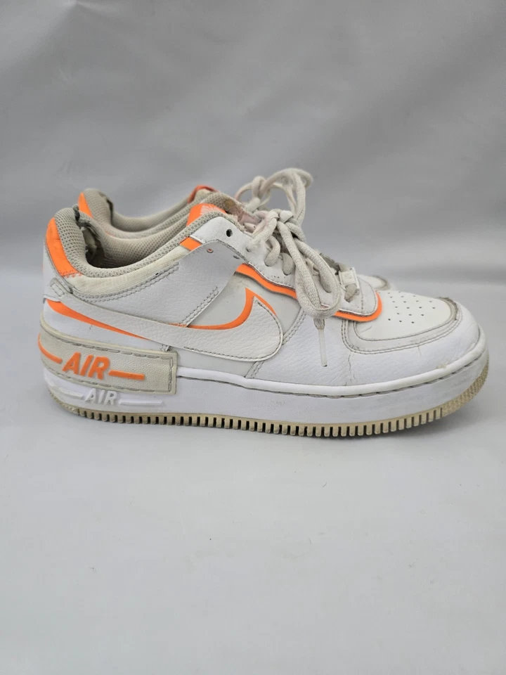 Nike AF1 Sz C10919-103 Orange And White Air Force Ones 1 9.5 - Image 7