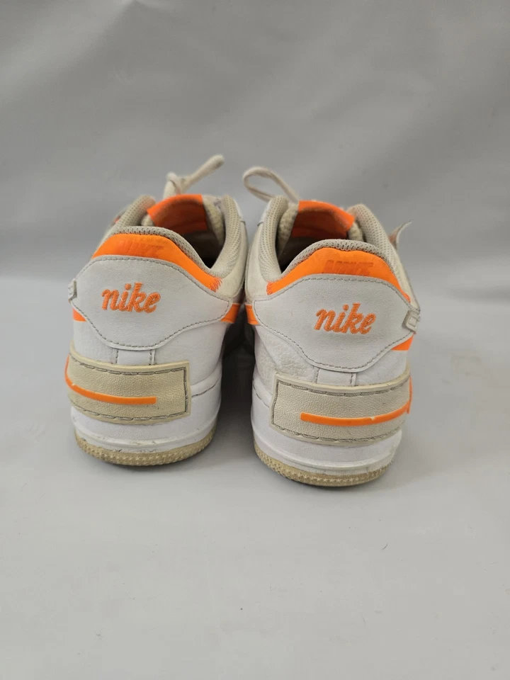 Nike AF1 Sz C10919-103 Orange And White Air Force Ones 1 9.5 - Image 6