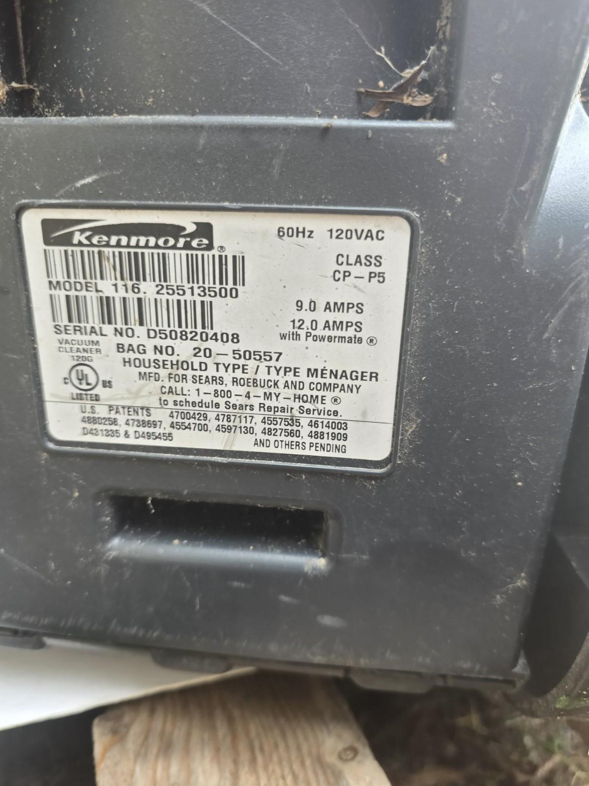 Kenmore Progressive True HEPA Model 116 Canister ONLY RED Powermate - Image 3