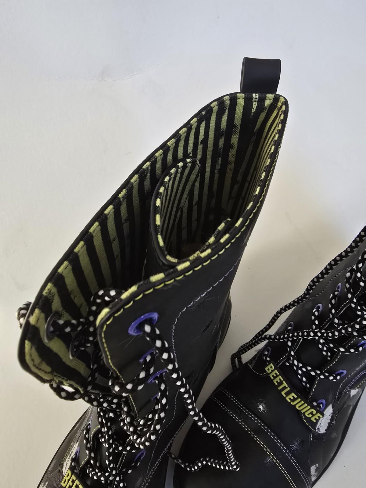 BEETLEJUICE Sandworm Black Boots ‘Strange and Unusual’ Women’s Size 10 - Image 5
