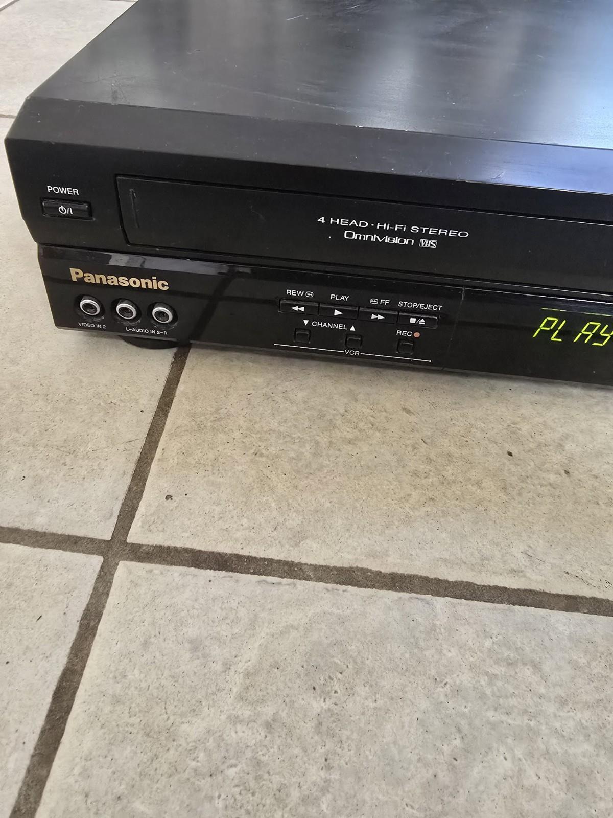 Panasonic PV-D4743 Black DVD VCR VHS 4-Head Hi-Fi Combo Player No Remote Tested