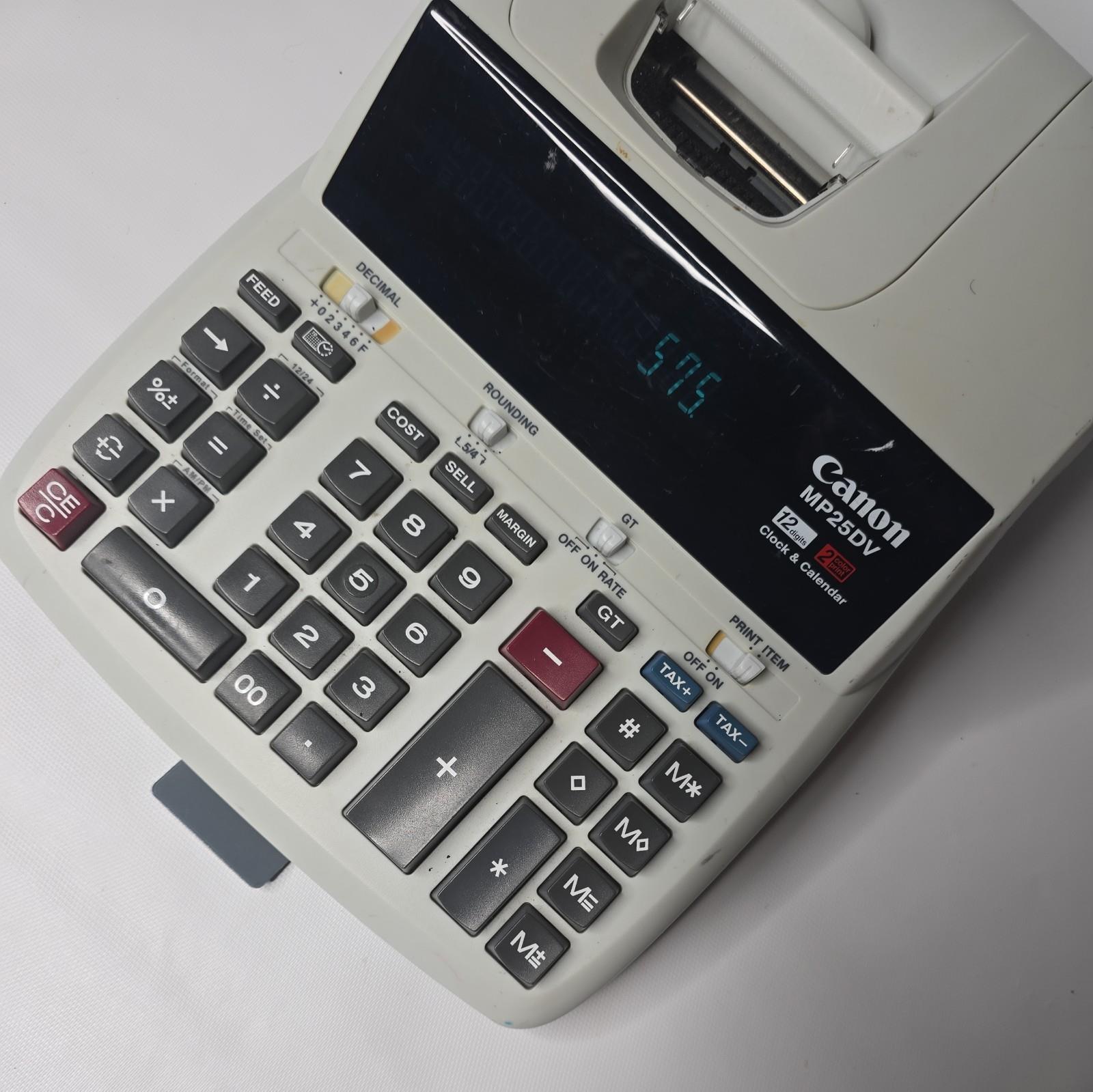 Canon MP25DV Printing Calculator 2 Color Print 12 Digits Clock & Calendar - Image 3