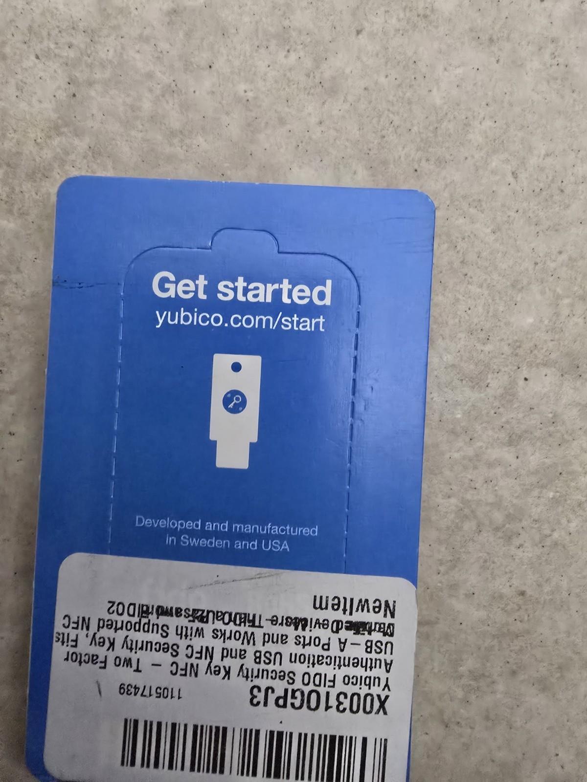 Yubico FIDO Security Key NFC and USB – Two Factor Authentication, Fits USB-A