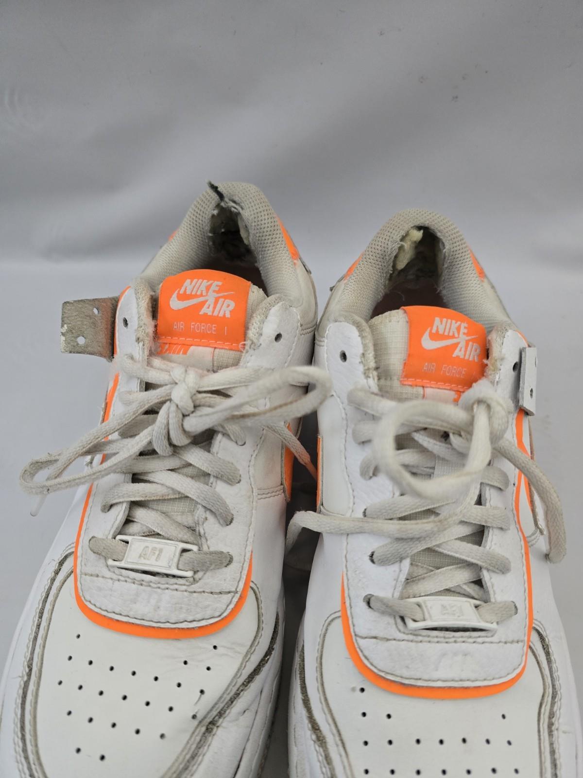 Nike AF1 Sz C10919-103 Orange And White Air Force Ones 1 9.5