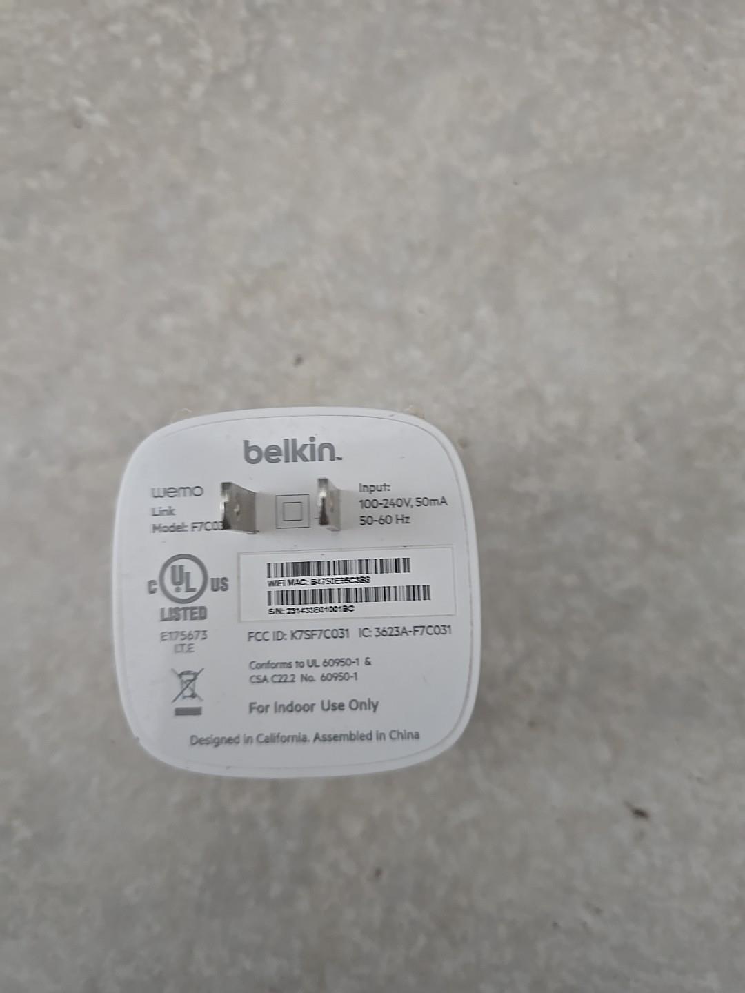 Belkin WeMo Link F7C031 Wireless Plug-In Hub