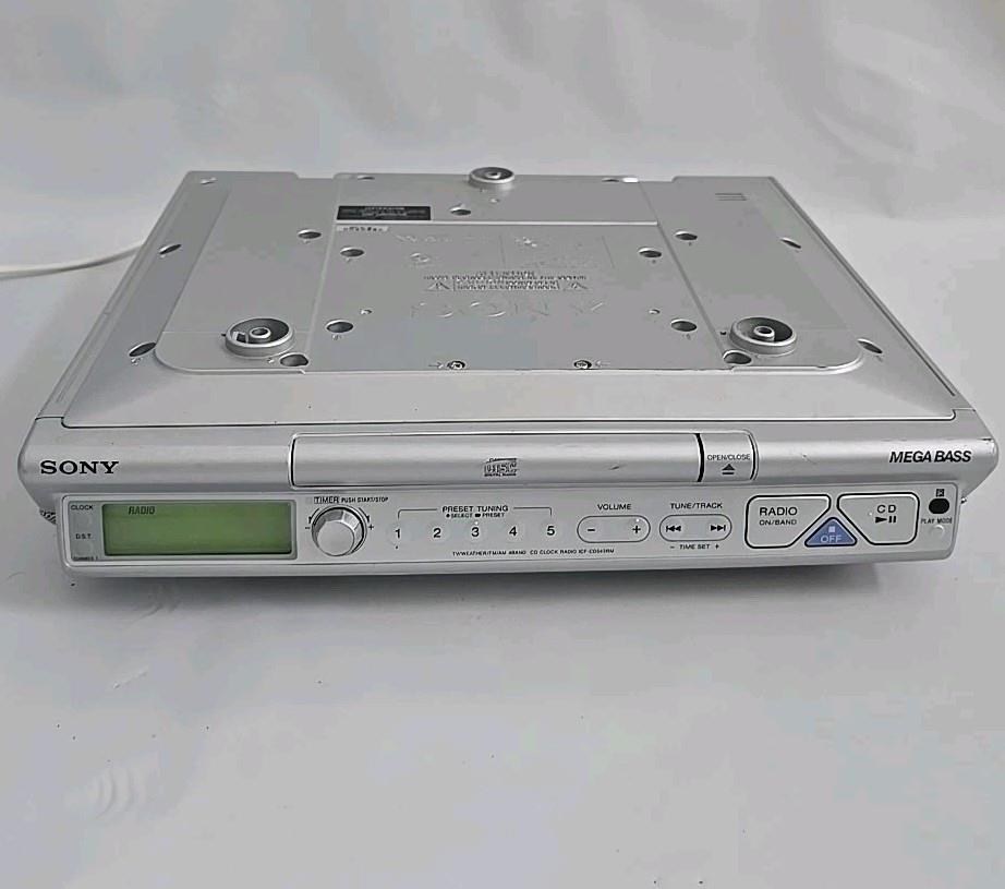 Sony ICF-CD543RM Under Cabinet Kitchen Clock Radio CD Mega Bass