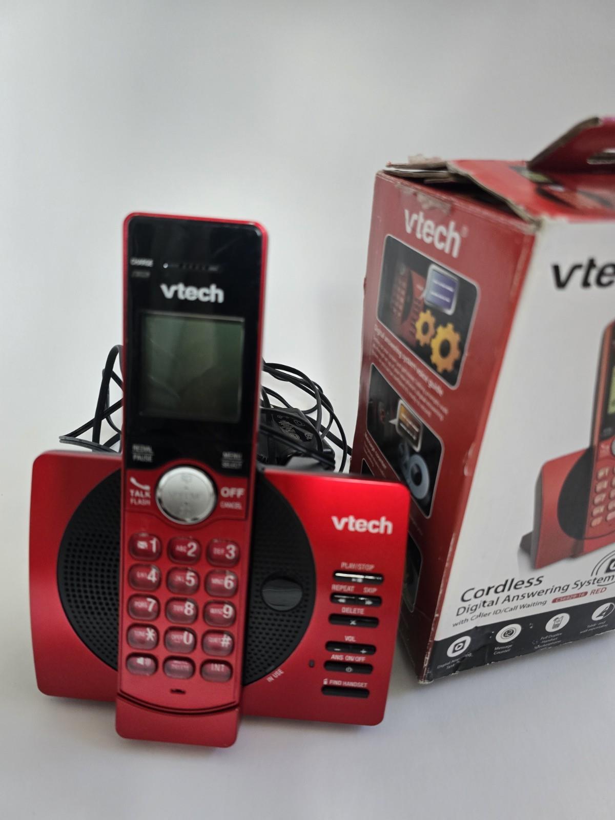 Red VTech CS6929-16 DECT 6.0 Expandable Cordless Phone System Answering Machine