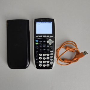 TI-84 Plus C Silver Edition Texas Instruments Graphing Calculator Black w/ Cover