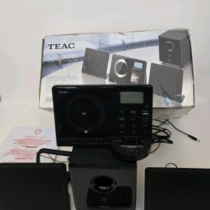 Teac CD-X60i Micro Hi-Fi System Ultra Thin AM/FM AUX For iPod